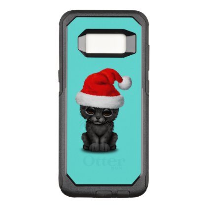 Cute Black Panther Cub Wearing a Santa Hat OtterBox Commuter Samsung Galaxy S8 Case