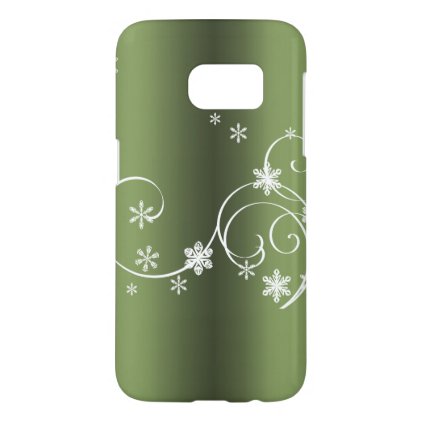 Metallic Green Christmas Samsung Galaxy S7 Case
