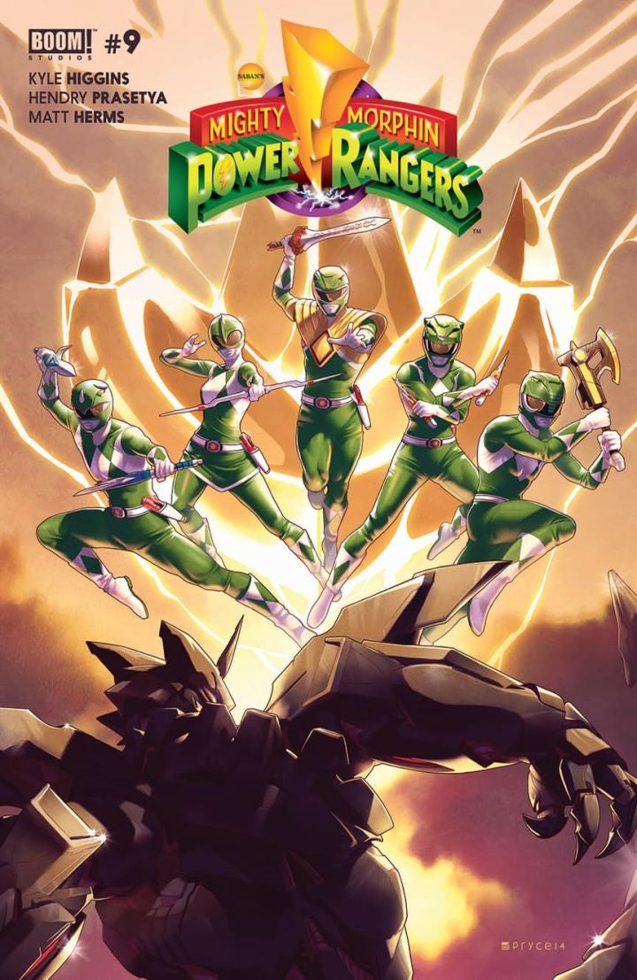 Mighty Morphin Power Rangers #9 cover art by Jamal Campbell. (BOOM! Studios)