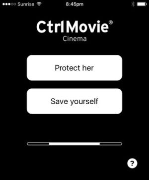 This is what you see on your smartphone when making a decision. (CtrlMovie is the company behind the tech being used by <em>Late Shift</em>.)