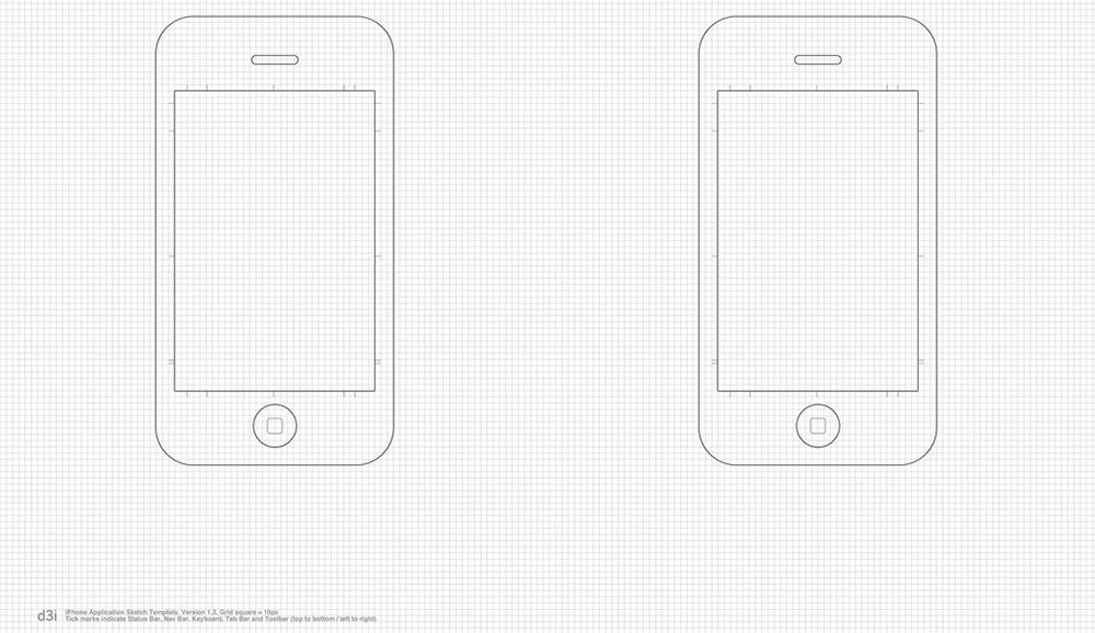small iphone printable template