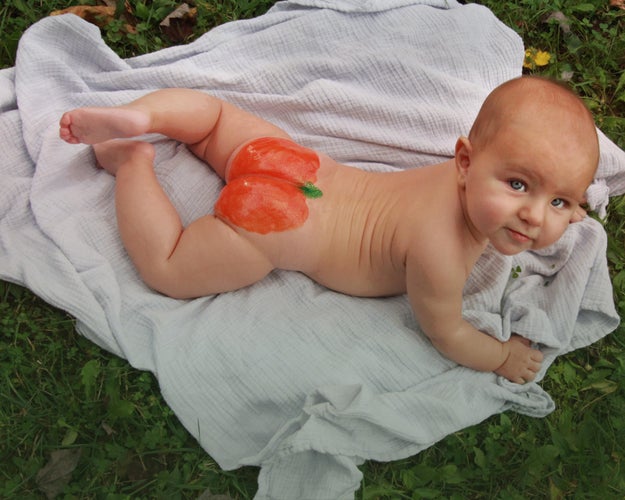 Moms, break out your easels. The hottest Instagram trend of the season is here: painting a pumpkin on your baby's butt.