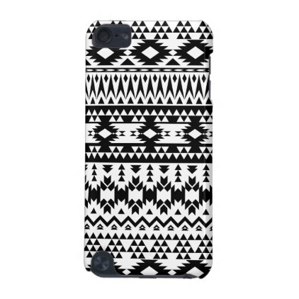 Boho flowers Black and White vector floral pattern iPod Touch 5G Case