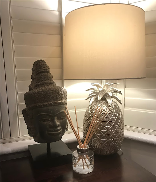 My Midlife Fashion, Laura Ashley Large Pineapple Complete Lamp, The white company room diffuser lime and bay