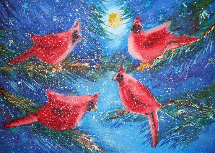 Four cardinals in the snow.jpg.jpg