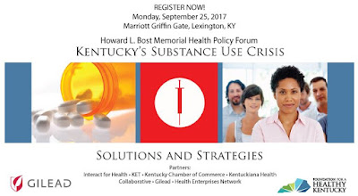 Annual Bost Health Policy Forum to be held in Lexington Sept. 25; focus will be on "Kentucky's Substance Use Crisis"Healthy Care