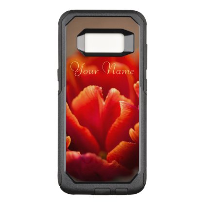 Pretty Red Tulip Petals. Add Your Name. OtterBox Commuter Samsung Galaxy S8 Case