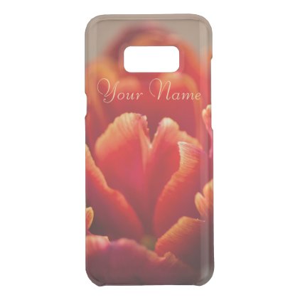 Pretty Red Tulip Petals. Add Your Name. Uncommon Samsung Galaxy S8+ Case