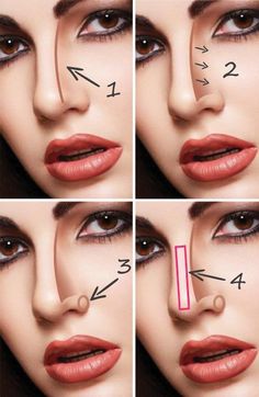 نتيجة بحث الصور عن ‪Make your nose smaller by countering in a minute‬‏