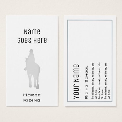 "Essential" Horse Riding Business Cards