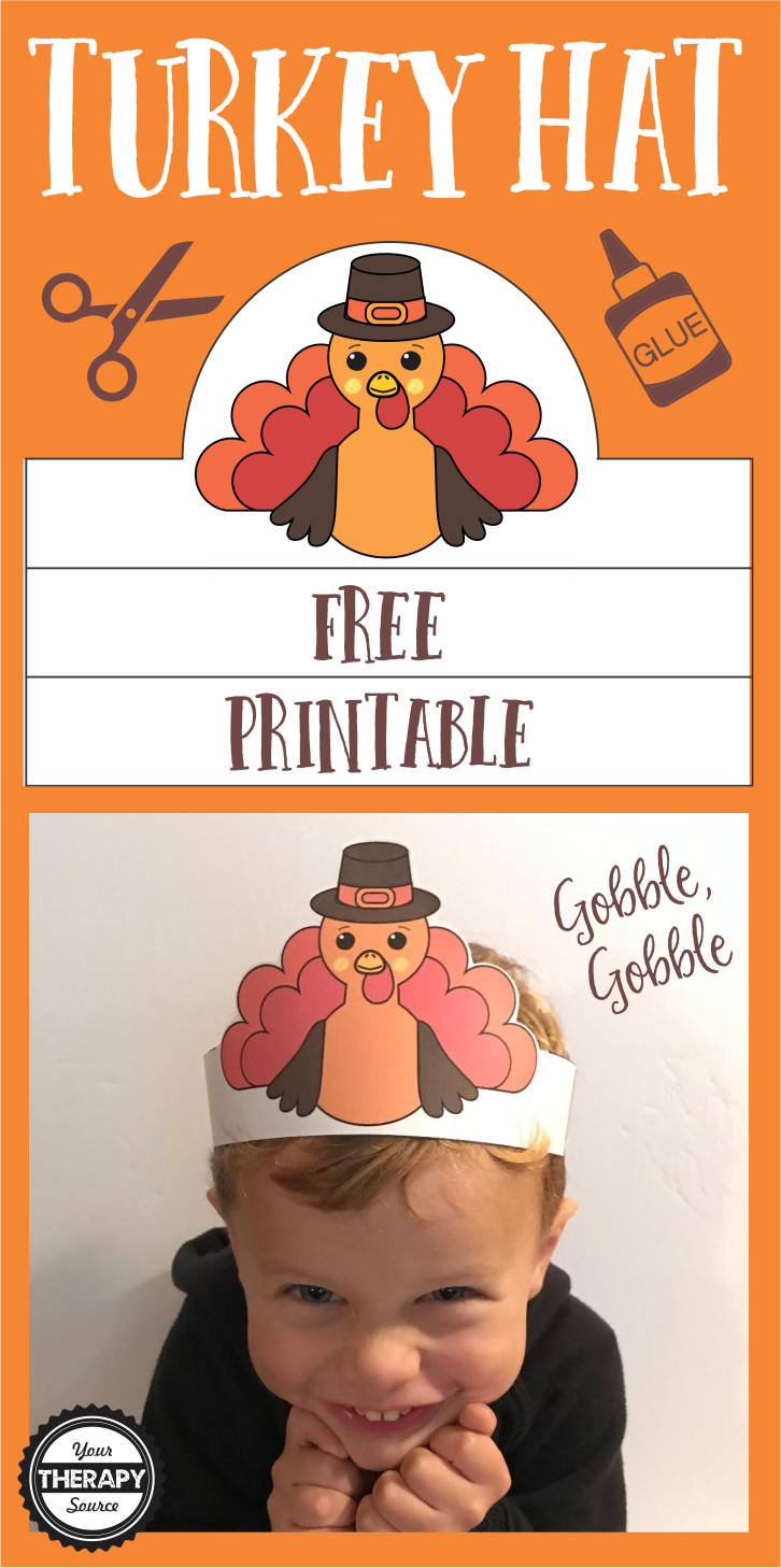 Free Turkey Hat from Your Therapy Source