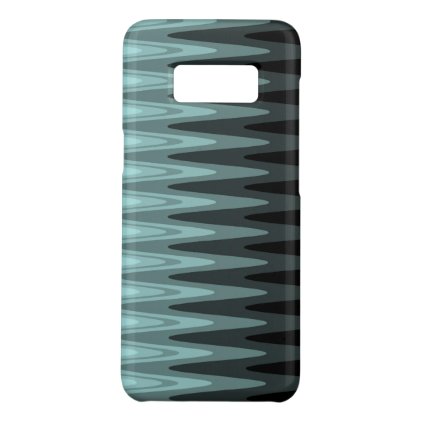 Zig Zag Black Teal Gray Pattern Case-Mate Samsung Galaxy S8 Case