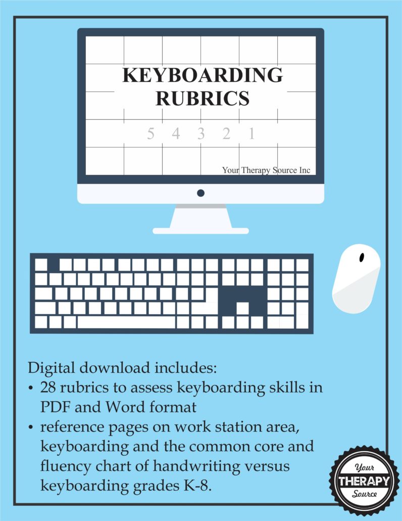 Keyboarding Rubrics from Your Therapy Source Inc