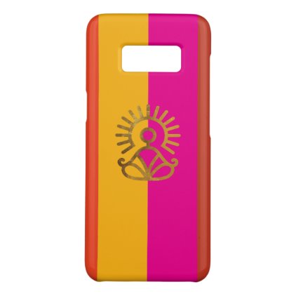 Gold Yoga Pose on Stripes Case-Mate Samsung Galaxy S8 Case