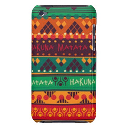 Colorful African No Worries Typography iPod Touch Case-Mate Case