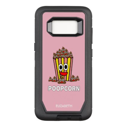 Funny Poopcon Poop Pile Smiling Head Popcorn OtterBox Defender Samsung Galaxy S8 Case