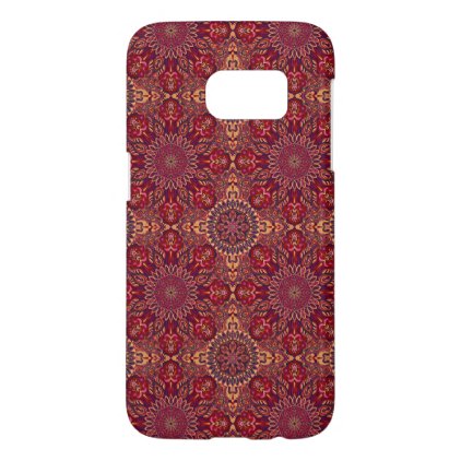 Colorful abstract ethnic floral mandala pattern de samsung galaxy s7 case