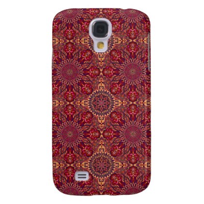 Colorful abstract ethnic floral mandala pattern de samsung s4 case