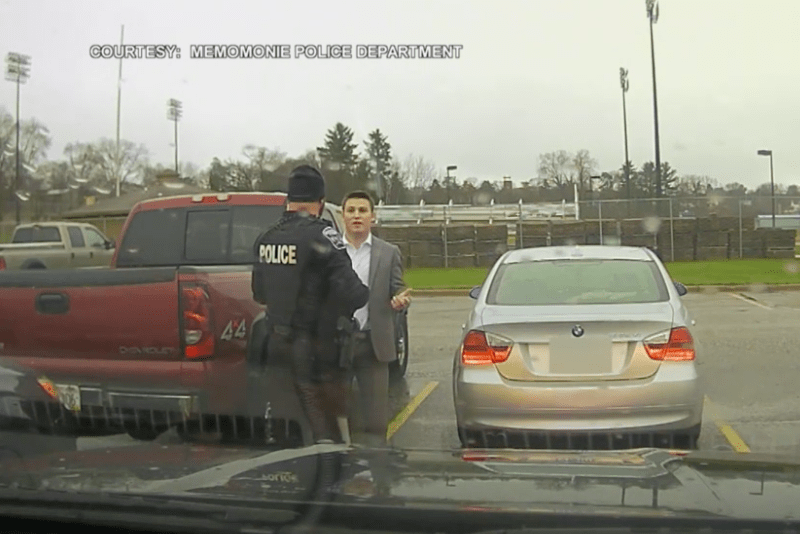 police officer pulls college kid over and teaches him to tie a tie