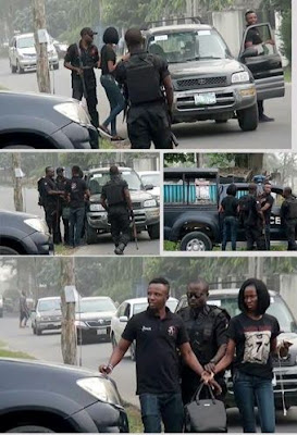 Nigerian man proposes to his girlfriend with the help of Nigerian police…he acted like they arrested him! (photos)