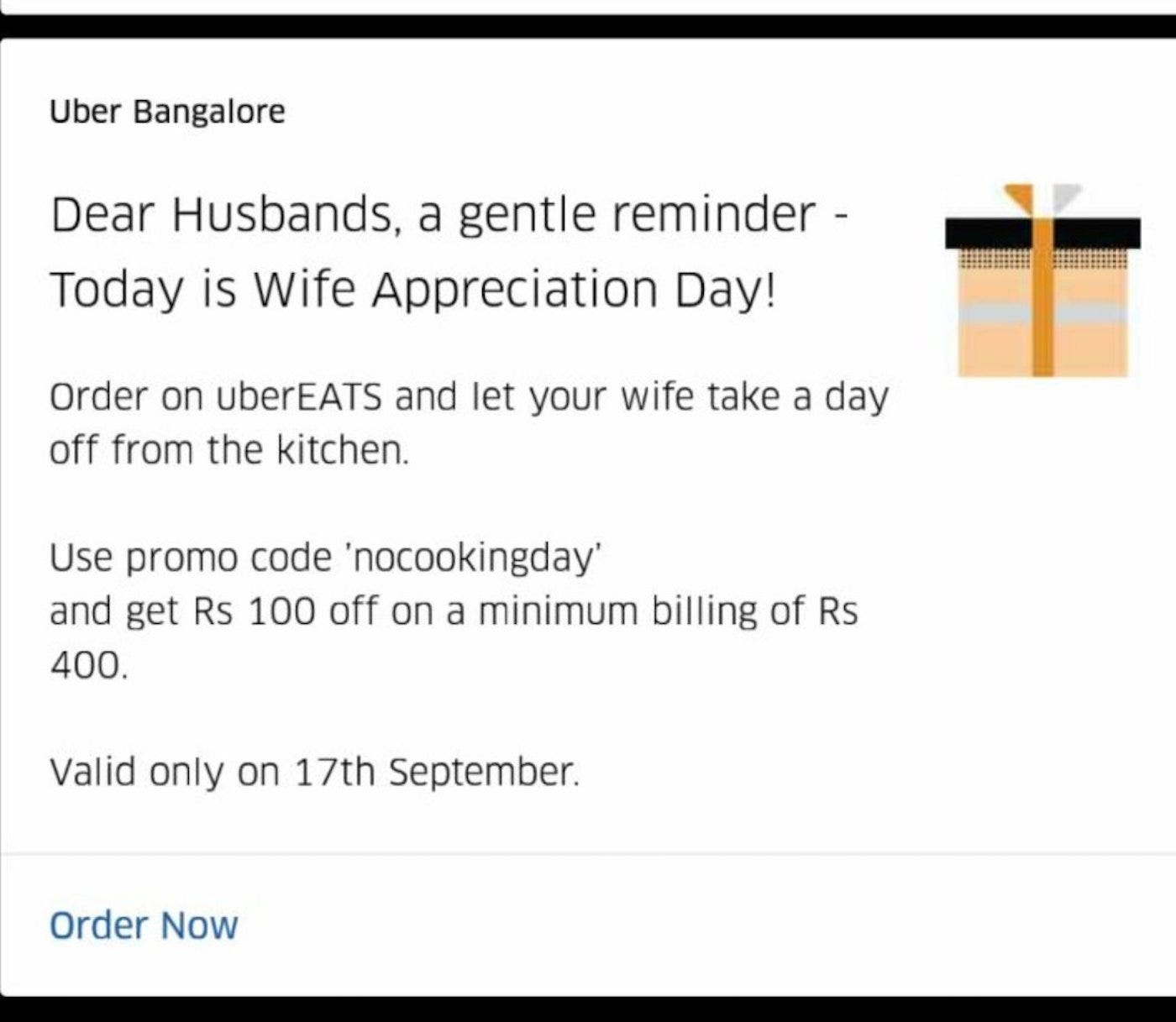 ubereats wife appreciation day uber