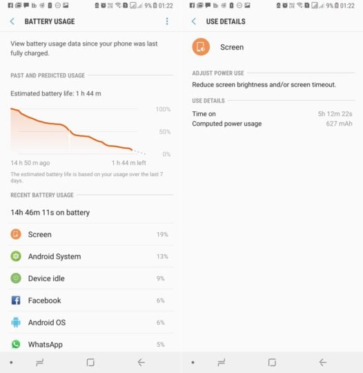 Galaxy Note 8 battery life with two active SIM cards is surprisingly good