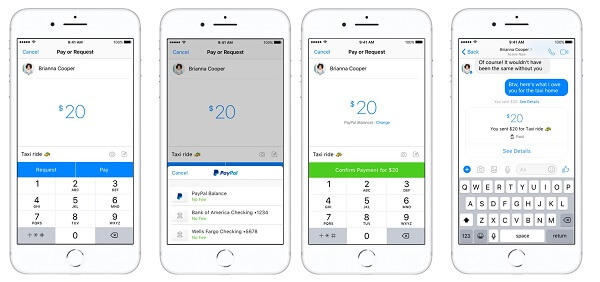 Facebook Messenger and PayPal integrate in-app peer-to-peer payments in the U.S.