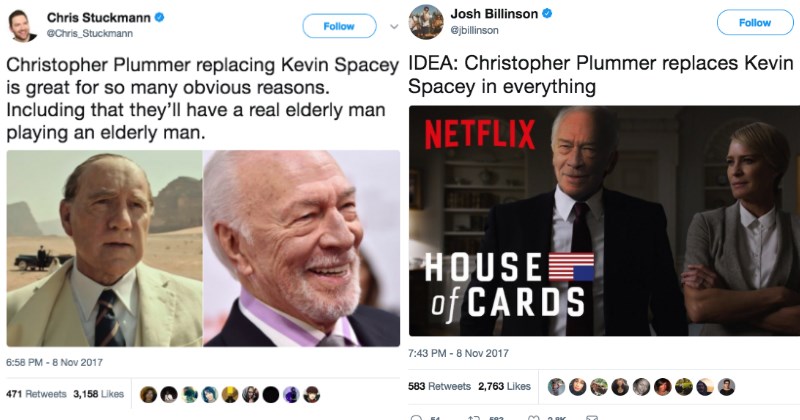 Twitter is Replacing Kevin Spacey in Everything After He Was Replaced In His Upcoming Film