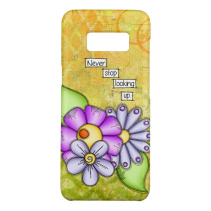 Afternoon Delight Positive Thought Doodle Flower Case-Mate Samsung Galaxy S8 Case