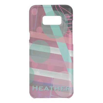 Personalized/Pink &amp; Turquoise/Abstract Design Uncommon Samsung Galaxy S8+ Case
