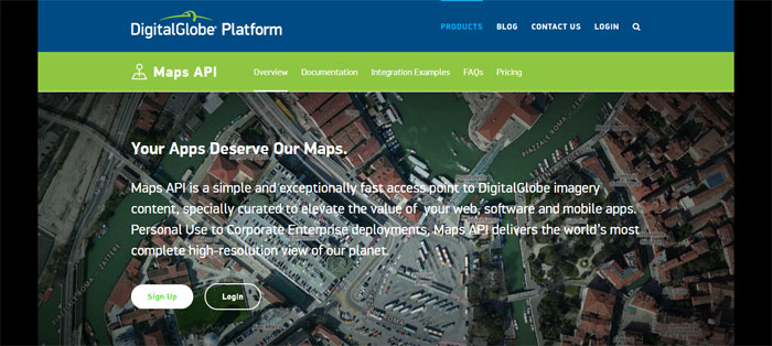 DigitalGlobe Maps APIs To Use In Your Projects