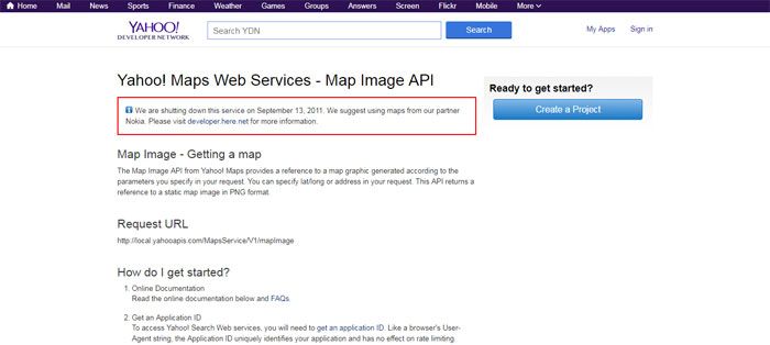 Yahoo-Maps Maps APIs To Use In Your Projects