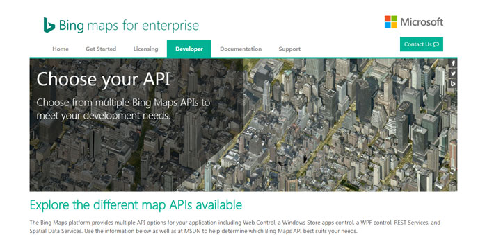 Bing-Maps Maps APIs To Use In Your Projects