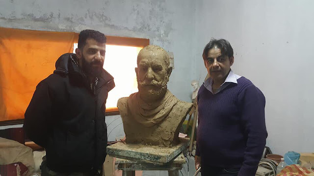 Sculptor works on bust of martyred Syrian General, Issam Zahreddine - Like This Article