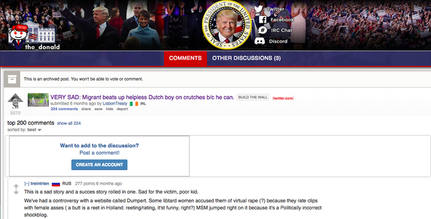 Also in May, the video made rounds on the notorious and pro-Trump Reddit forum, The Donald, receiving 224 comments.