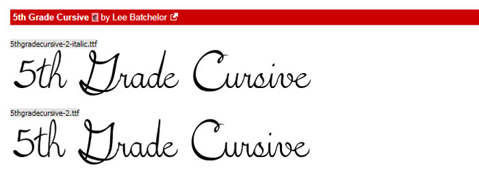 5th-Grade-Cursive Signature Font Examples: Pick The Best Autograph Font