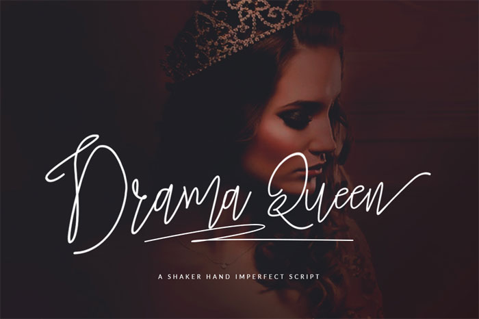 Drama-Queen-Script Signature Font Examples: Pick The Best Autograph Font