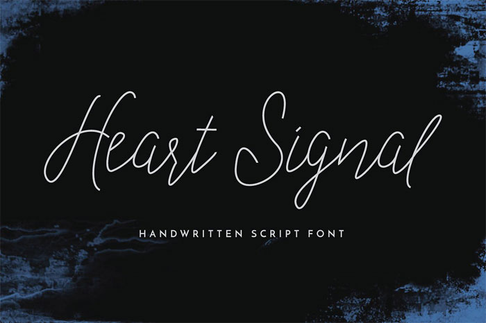 Heart-Signal-Typeface Signature Font Examples: Pick The Best Autograph Font