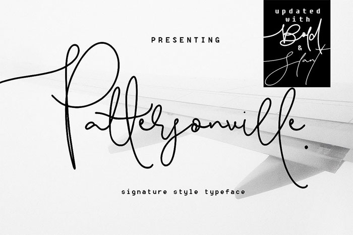 Pattersonville-Script-Font Signature Font Examples: Pick The Best Autograph Font