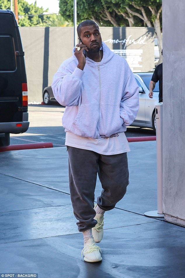 Kanye West spotted out solo on Black Frday