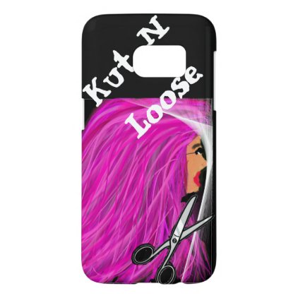 Pink hair lady phone case