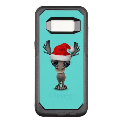 Baby Moose Wearing a Santa Hat OtterBox Commuter Samsung Galaxy S8 Case