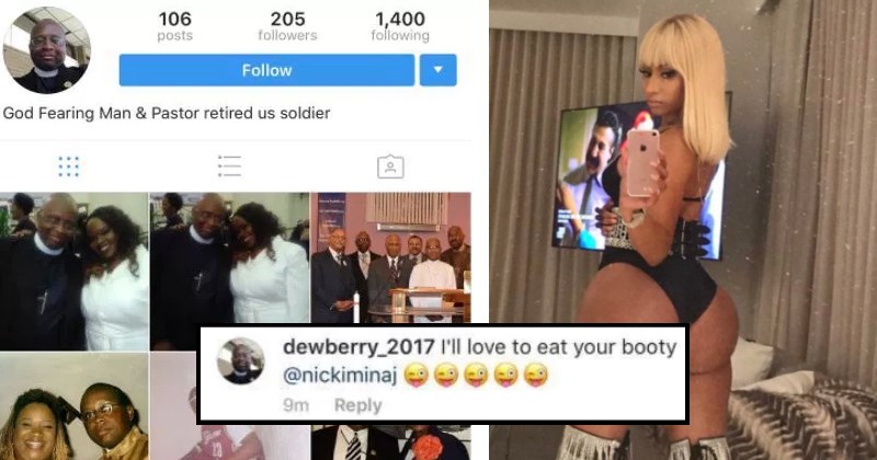Pastor "Accidentally" Leaves A Cringeworthy Comment Nikki Minaj's Instagram Photo and Gets Roasted By The Internet