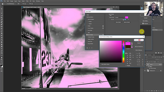 color overlay adjustment layer