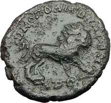 ELAGABALUS 218AD Nicopolis ad Istrum Roman Coin NEMEAN LION Leo Zodiac i65009