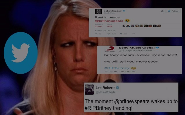 هاكرز اخترقوا حساب تويتر لشركة Sony وحسابات شخصيات مشهورة وأعلنوا وفاة المغنية المشهورة " بريتني سبيرز" في خبر كاذب