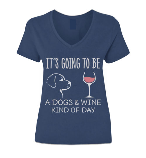 Dogs & Wine Day V-Neck