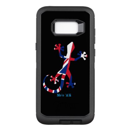 Gecko Silhouette as Flag of Hawaii OtterBox Defender Samsung Galaxy S8+ Case
