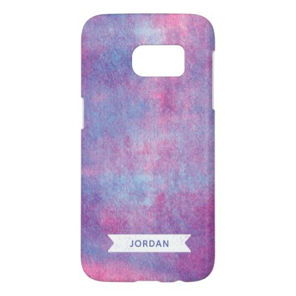 Trendy Pink and Blue Rolled Ink Samsung Galaxy S7 Case