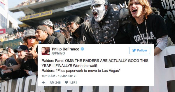 news,sports,nfl,Oakland Raiders,reactions,football,fans,funny